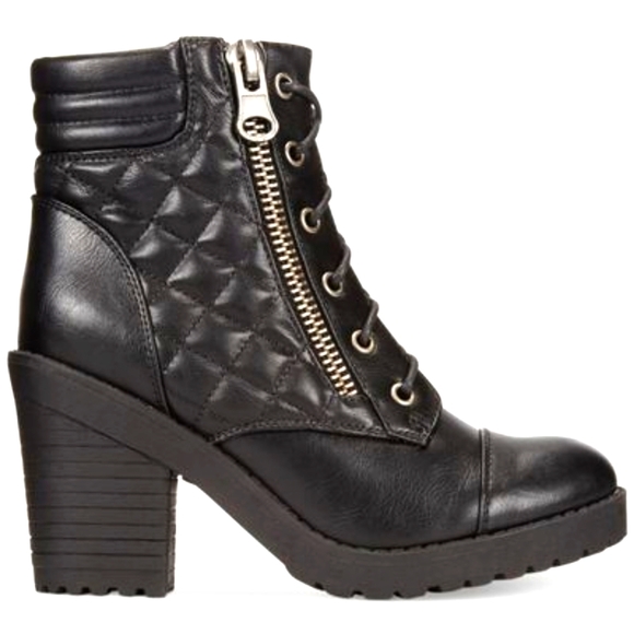 Rampage Shoes - RAMPAGE Quilted Combat Military Ankle Booties EUC